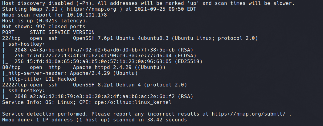 Nmap scan